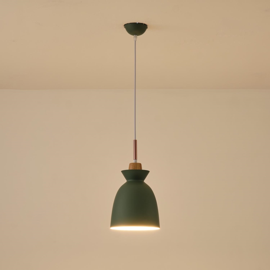 Pendel 1xE27/15W/230V grøn diameter 19,5 cm