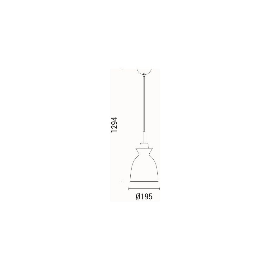 Pendel 1xE27/15W/230V grøn diameter 19,5 cm