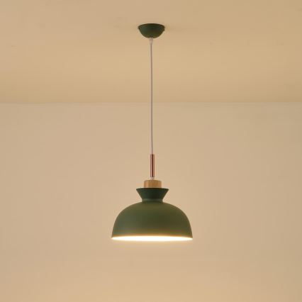 Pendel 1xE27/15W/230V grøn diameter 28 cm
