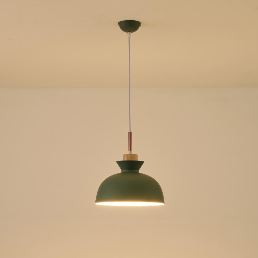 Pendel 1xE27/15W/230V grøn diameter 28 cm