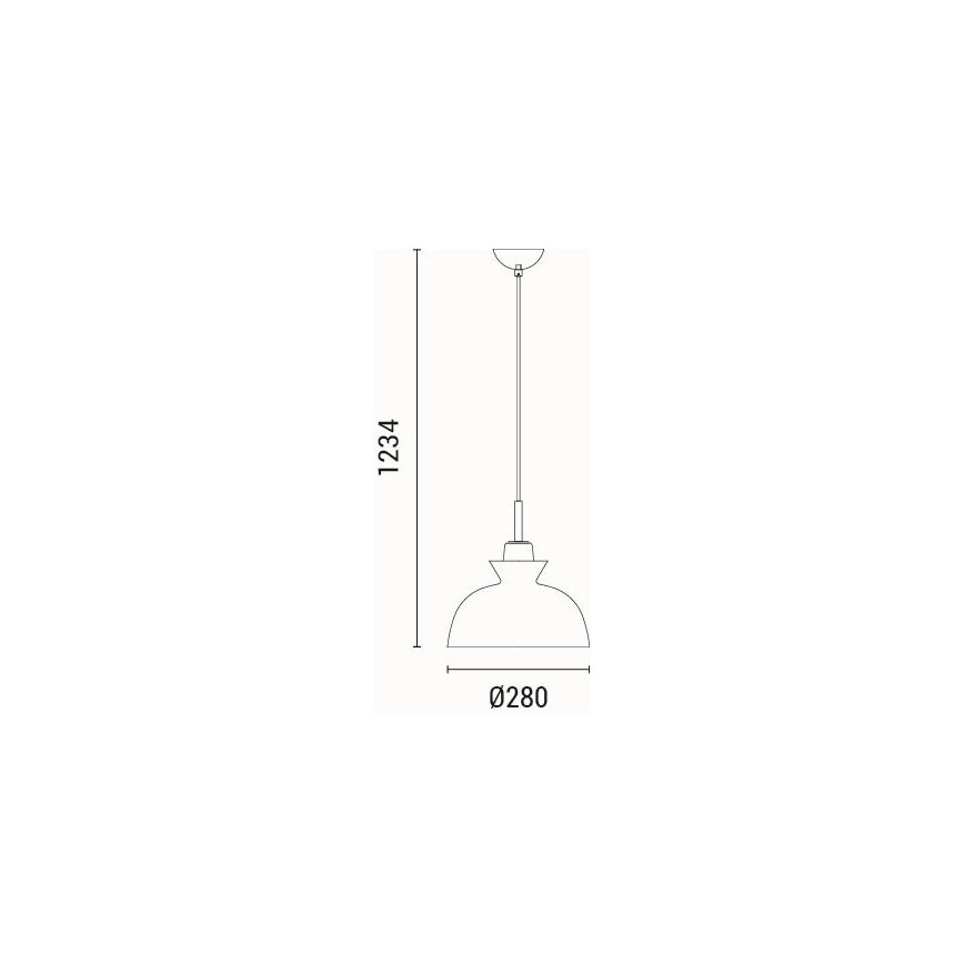 Pendel 1xE27/15W/230V grøn diameter 28 cm
