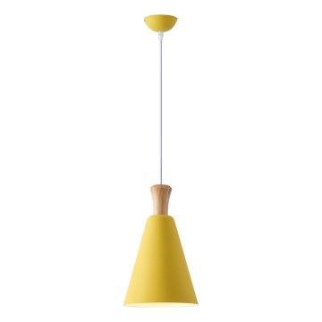 Pendel 1xE27/15W/230V gul diameter 20 cm