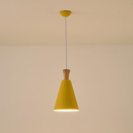 Pendel 1xE27/15W/230V gul diameter 20 cm