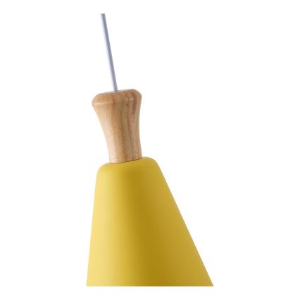 Pendel 1xE27/15W/230V gul diameter 20 cm