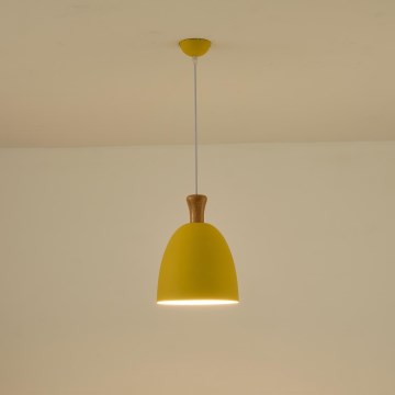 Pendel 1xE27/15W/230V gul diameter 23 cm
