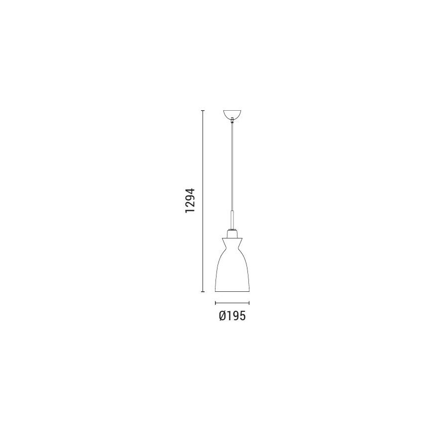 Pendel 1xE27/15W/230V hvid diameter 19,5 cm