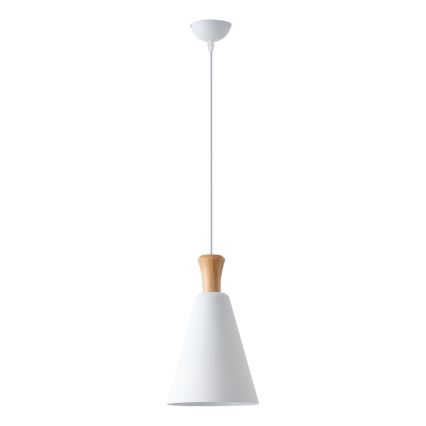 Pendel 1xE27/15W/230V hvid diameter 20 cm