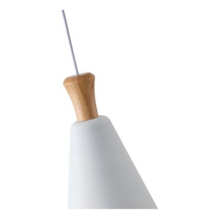 Pendel 1xE27/15W/230V hvid diameter 20 cm