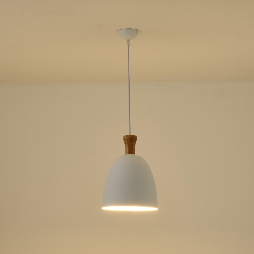 Pendel 1xE27/15W/230V hvid diameter 23 cm
