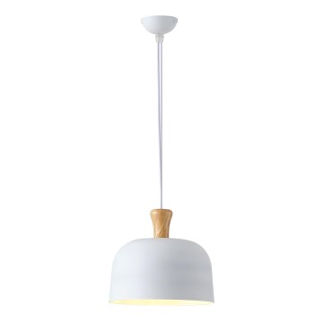 Pendel 1xE27/15W/230V hvid diameter 27 cm