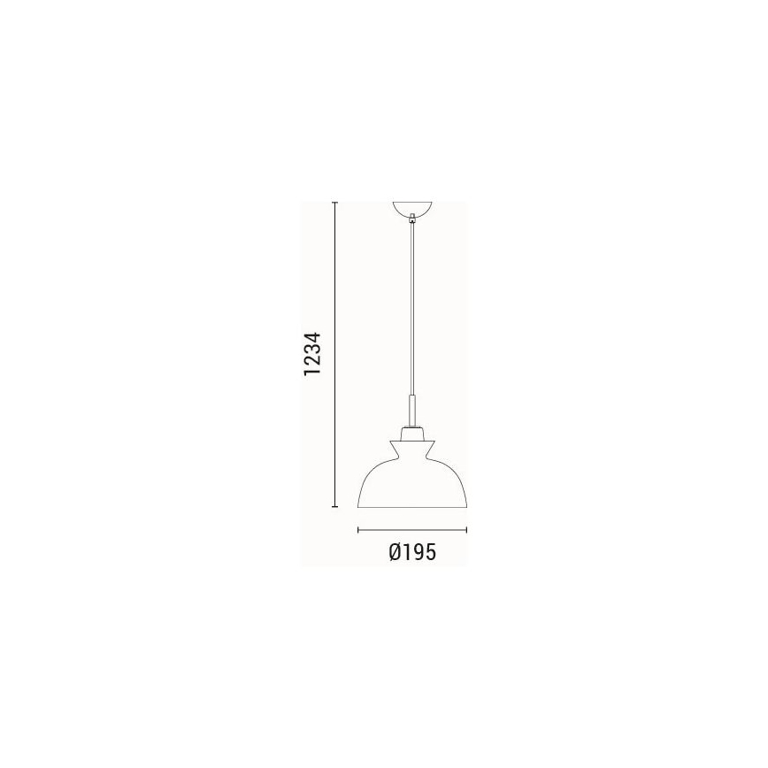 Pendel 1xE27/15W/230V hvid diameter 28 cm