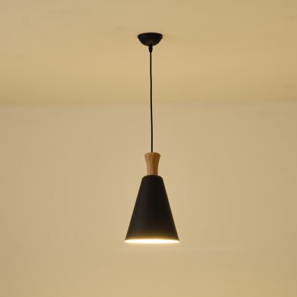Pendel 1xE27/15W/230V sort diameter 20 cm