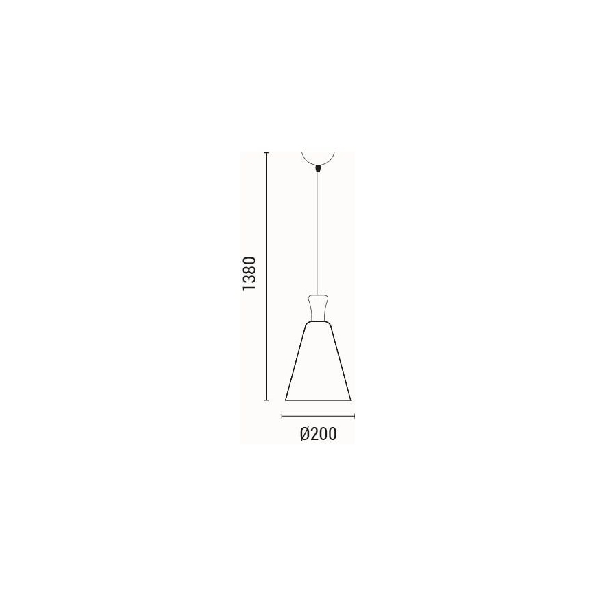 Pendel 1xE27/15W/230V sort diameter 20 cm