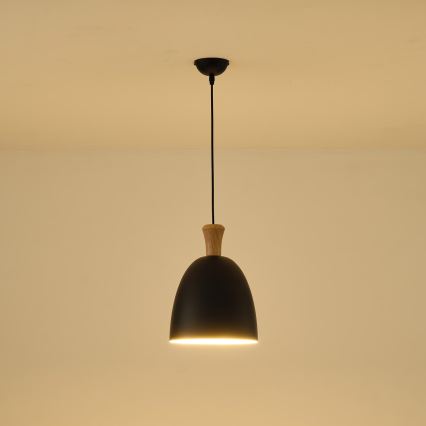 Pendel 1xE27/15W/230V sort diameter 23 cm