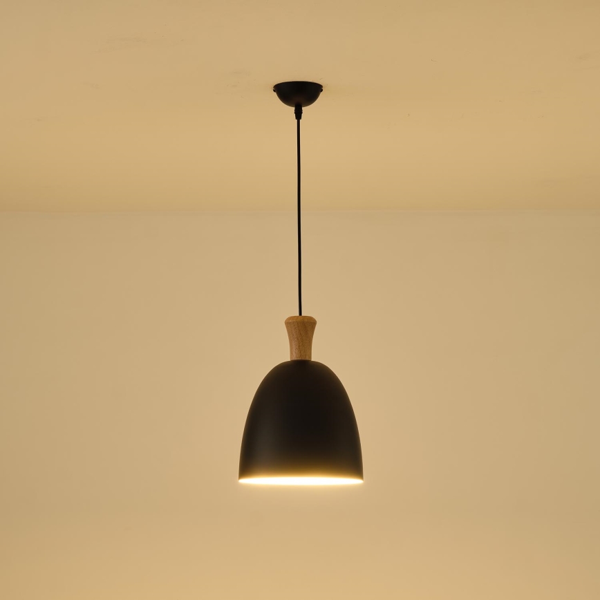 Pendel 1xE27/15W/230V sort diameter 23 cm