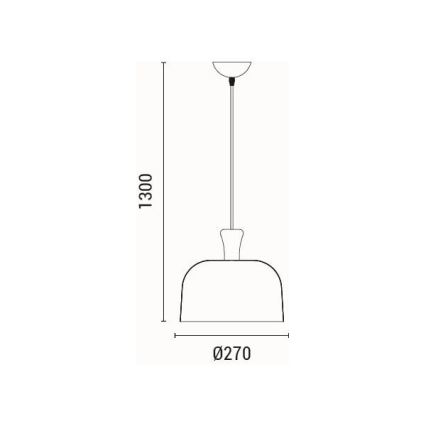 Pendel 1xE27/15W/230V sort diameter 27 cm