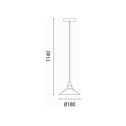Pendel 1xE27/15W/230V sort