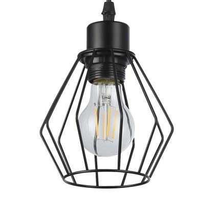 Pendel 1xE27/35W/230V diameter 18 cm sort