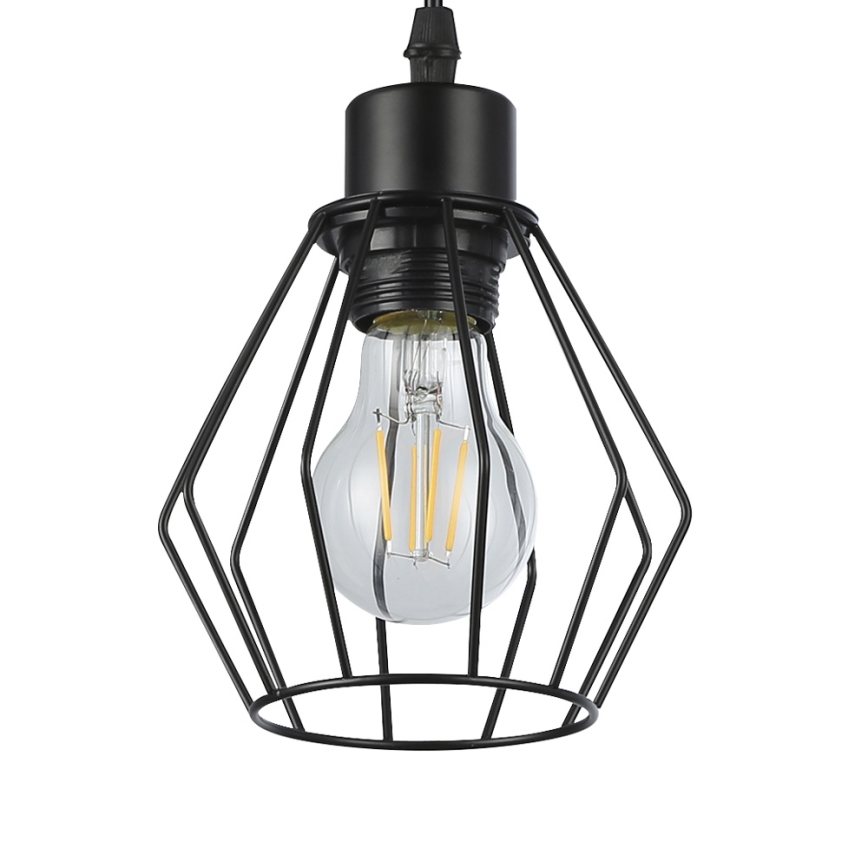 Pendel 1xE27/35W/230V diameter 18 cm sort