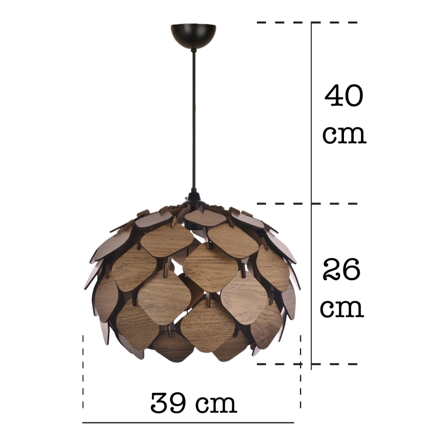 Pendel 1xE27/40W/230V brun