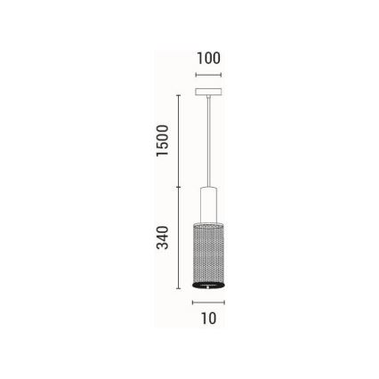 Pendel 1xE27/40W/230V sort