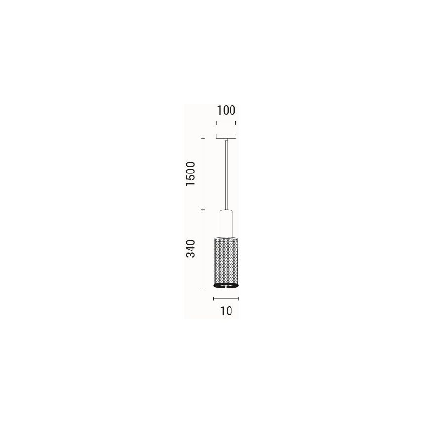 Pendel 1xE27/40W/230V sort