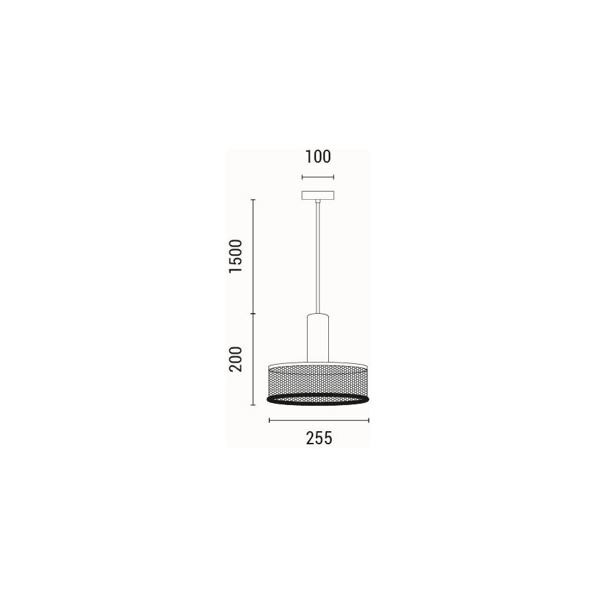 Pendel 1xE27/40W/230V sort