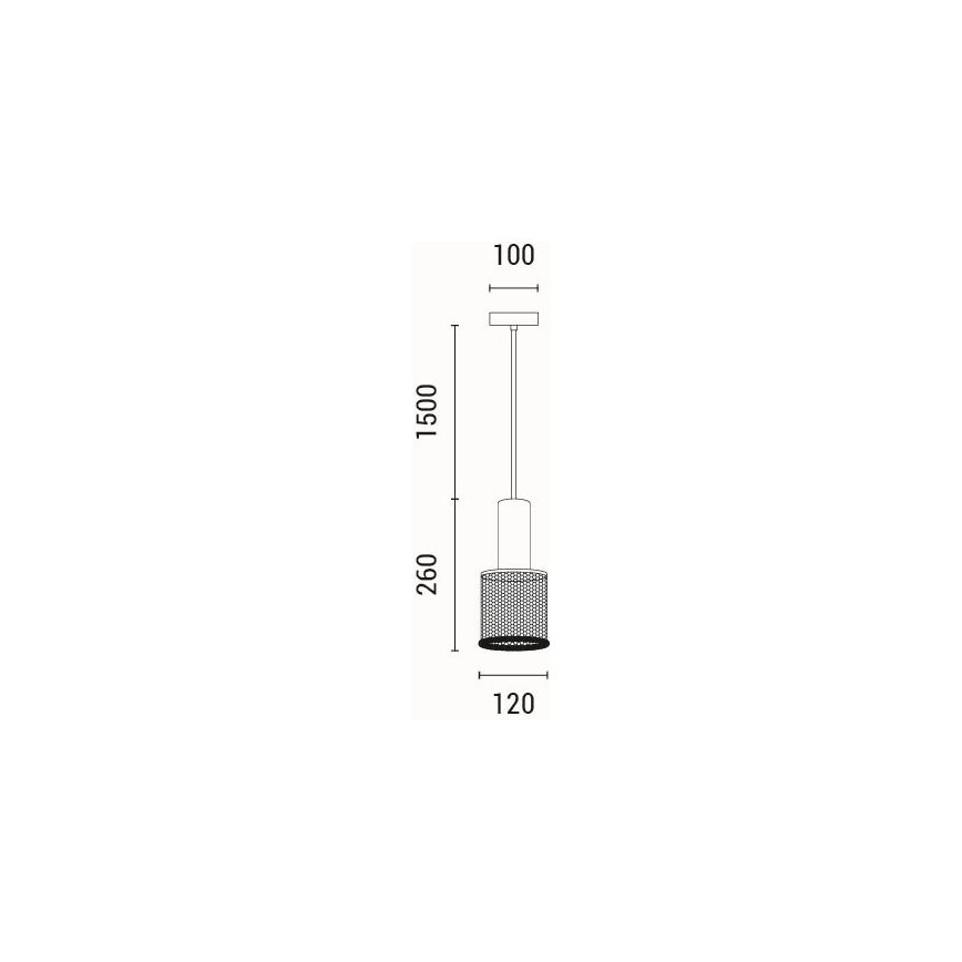 Pendel 1xE27/40W/230V sort