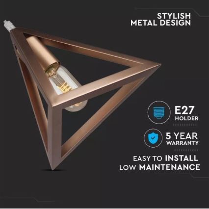 Pendel 1xE27/60W/230V bronze