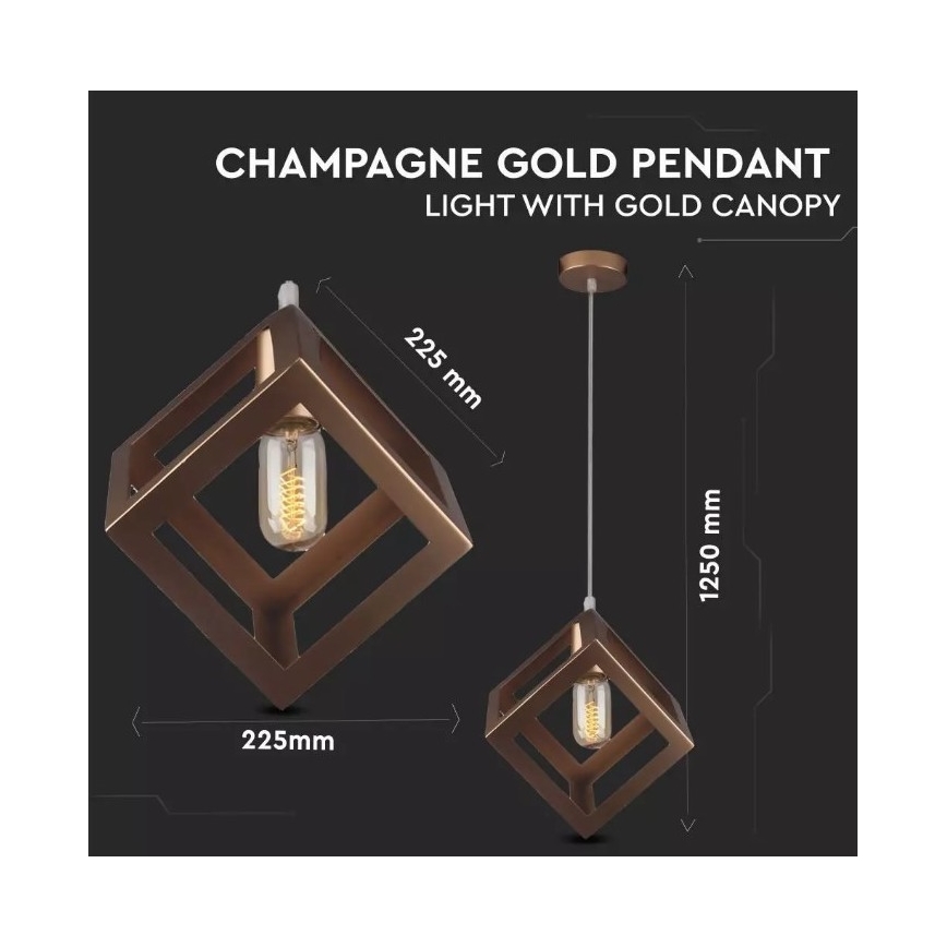 Pendel 1xE27/60W/230V bronze
