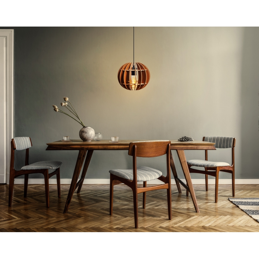 Pendel 1xE27/60W/230V diam. 20 cm brun