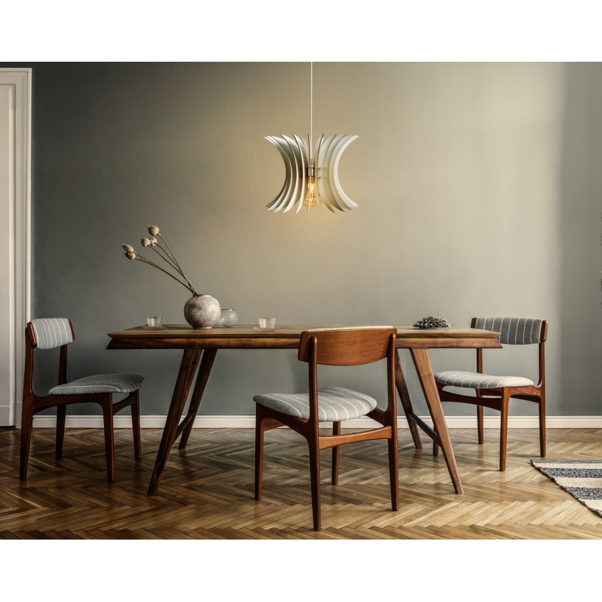 Pendel 1xE27/60W/230V diam. 20 cm hvid