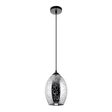 Pendel 1xE27/60W/230V diameter 16 cm sort
