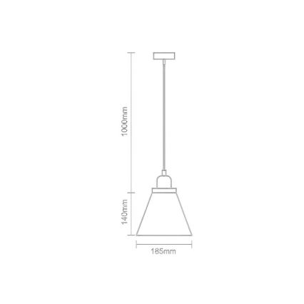 Pendel 1xE27/60W/230V diameter 18,5 cm
