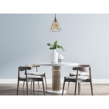 Pendel 1xE27/60W/230V diameter 22 cm kobber