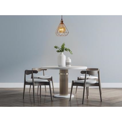 Pendel 1xE27/60W/230V diameter 22 cm kobber