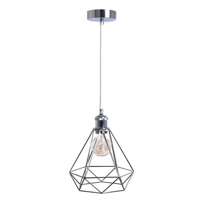 Pendel 1xE27/60W/230V diameter 22 cm skinnende krom