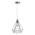 Pendel 1xE27/60W/230V diameter 22 cm skinnende krom
