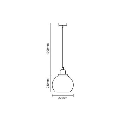 Pendel 1xE27/60W/230V diameter 25 cm