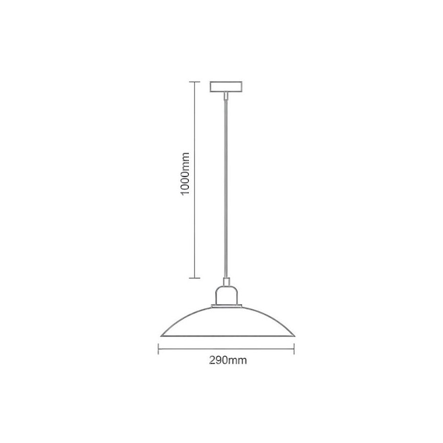 Pendel 1xE27/60W/230V diameter 29 cm sort