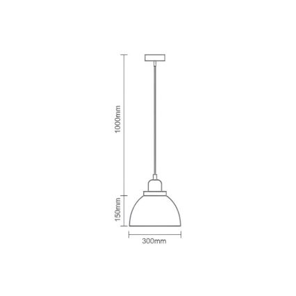 Pendel 1xE27/60W/230V diameter 30 cm
