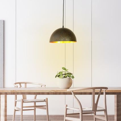Pendel 1xE27/60W/230V diameter 30 cm sort