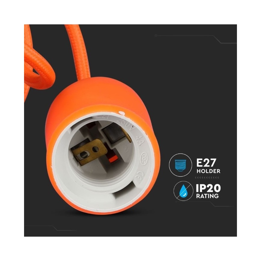 Pendel 1xE27/60W/230V orange