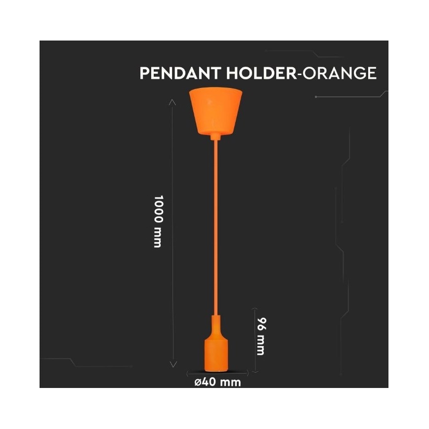 Pendel 1xE27/60W/230V orange