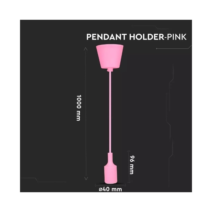 Pendel 1xE27/60W/230V pink