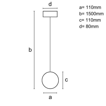 Pendel 1xGU10/10W/230V aske/massivt træ sort