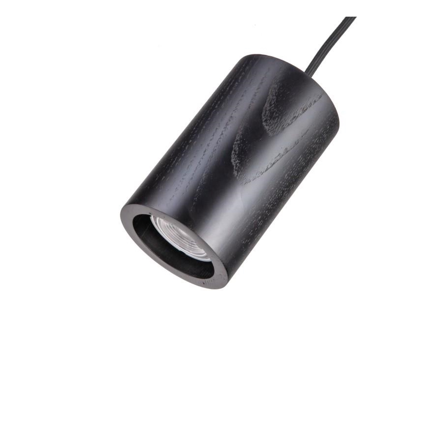 Pendel 1xGU10/10W/230V aske/massivt træ sort
