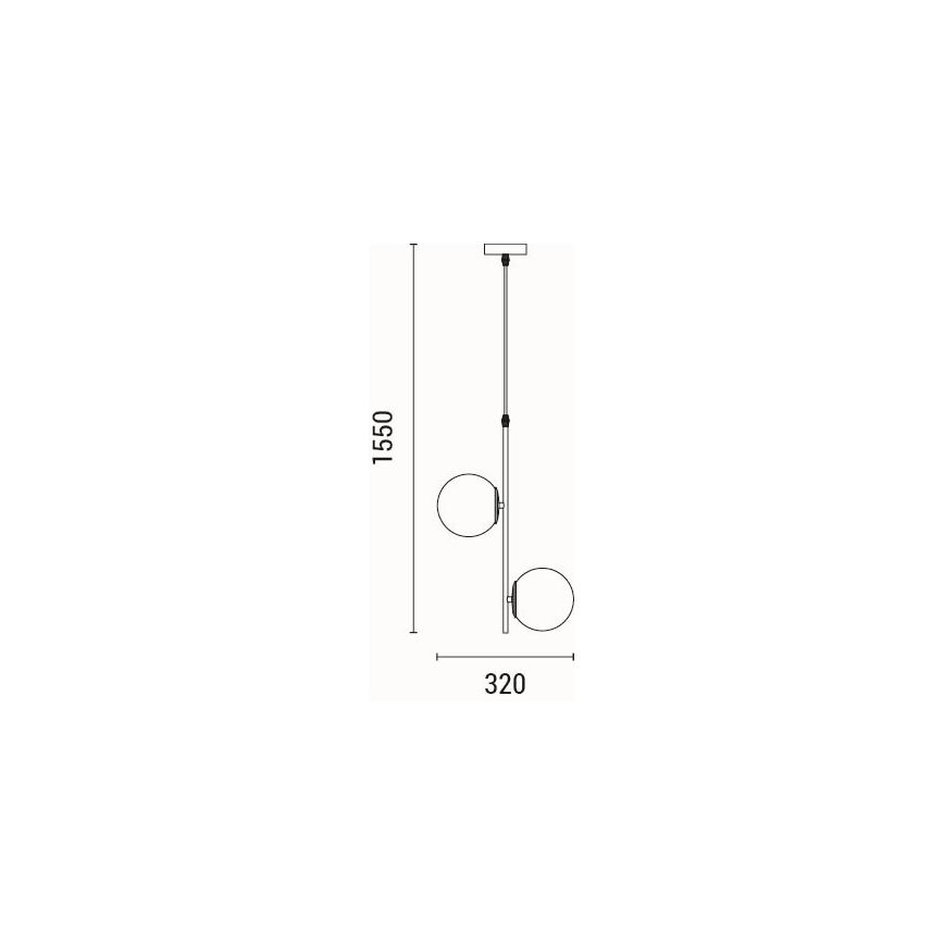 Pendel 2xE27/40W/230V messing