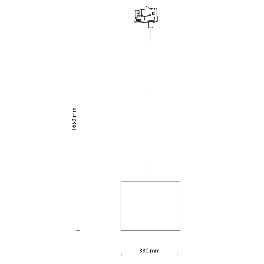 Pendel til skinnesystem 3-faset TRACER 1xE27/15W/230V diameter 30 cm sort/grå