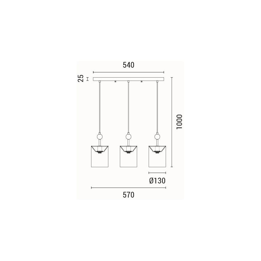 Pendel 3xE14/15W/230V
